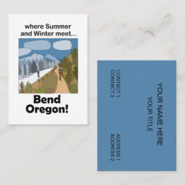 Bend Oregon, wo Sommer und Winter sich treffen Rei Visitenkarte