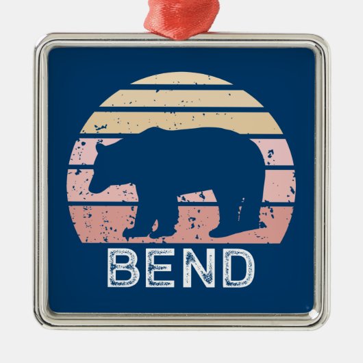 Bend Retro Bär Ornament Aus Metall (Vorne)