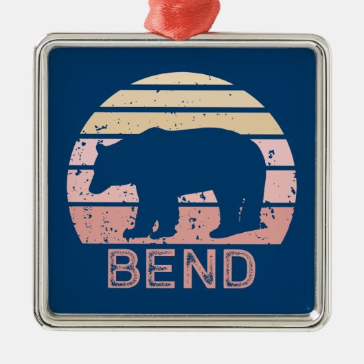 Bend Retro Bär Ornament Aus Metall (Vorne)