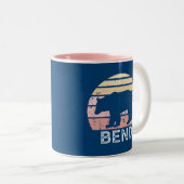 Bend Retro Bär Zweifarbige Tasse (VorderseiteRechts)