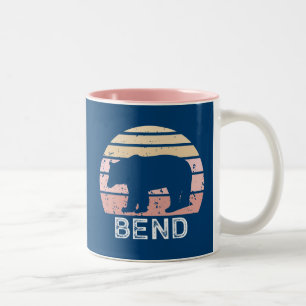 Bend Retro Bär Zweifarbige Tasse