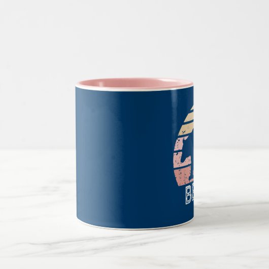 Bend Retro Bär Zweifarbige Tasse (Mittel)