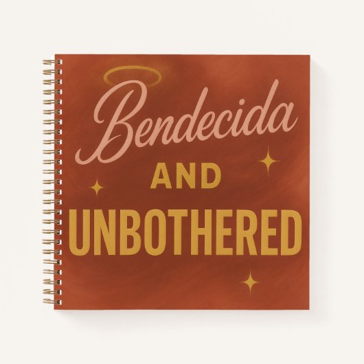 "Bendecida and Unbothered" Custom Journal Notizblock (Vorderseite)