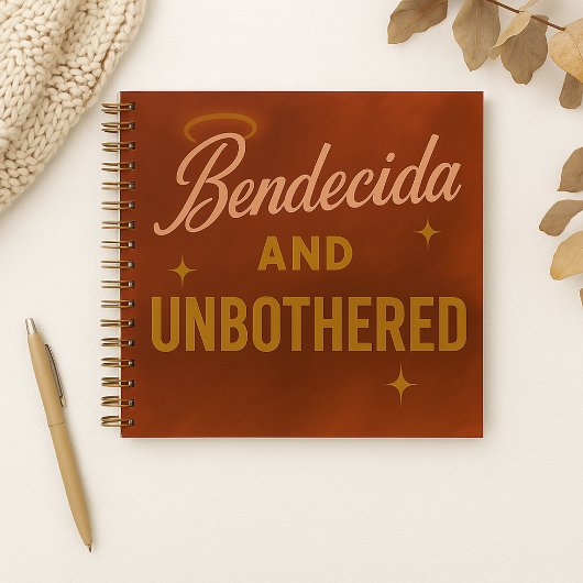 "Bendecida und Unbothered" individuelles Journal  Notizblock