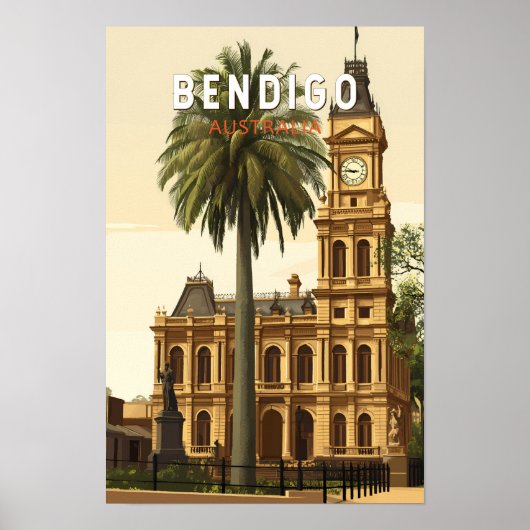 Bendigo Australia Reisen Art Vintag Poster (Vorne)