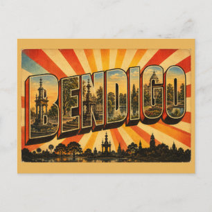 Bendigo Victoria Australien Goldminen-Erbe Postkarte