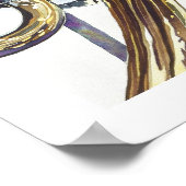 "Bending Light" - Musikinstrumente Wasserfarbe Poster (Ecke)