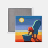 Bending Woman 2005 Magnet (Vorderseite/Rückseite)