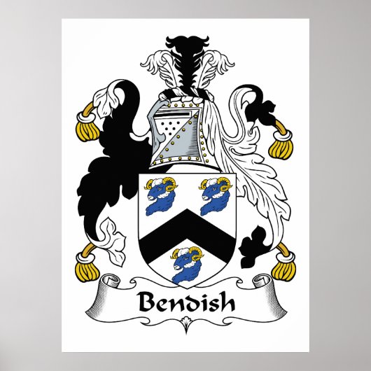 Bendish Familienwappen Poster (Vorne)