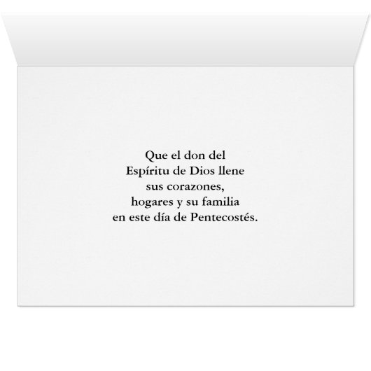 Bendito Pentecostés Dove (Innenansicht Horizontal (Unten))