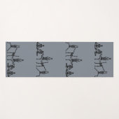 Bendy Bones - Lustige Yogahaltungen Skelette - Gra Yogamatte (Vorderseite (Horizontal))