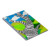 Bendy Tree Design Wolken Grüne Landschaft Notizblock (Rechte Seite)