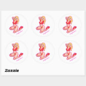 BendyBarbie Cartoon Stickers (Blatt)