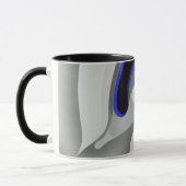 Beneath the Blue: Abstract Gray, Black & Blue Tasse (Links)