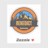 Benedict, Kansas Aufkleber (Blatt)