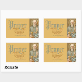 Benedikt von Nursia (JM 07; Zitat zum Gebet) Rechteckiger Aufkleber