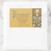 Benedikt von Nursia (JM 07; Zitat zum Gebet) Rechteckiger Aufkleber (Tasche)