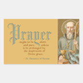 Benedikt von Nursia (JM 07; Zitat zum Gebet) Rechteckiger Aufkleber (Vorderseite)