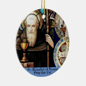 Benedikt von Nursia Keramik Ornament (Rechts)