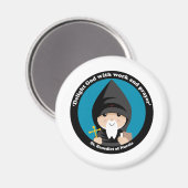 Benedikt von Nursia Magnet (Vorderseite/Rückseite)