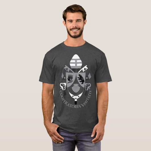 Benedikt XVI. Wappenschutt T-Shirt (Vorne ganz)