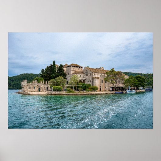 Benediktinerkloster auf der Insel Mljet - Kroatien Poster (Vorne)