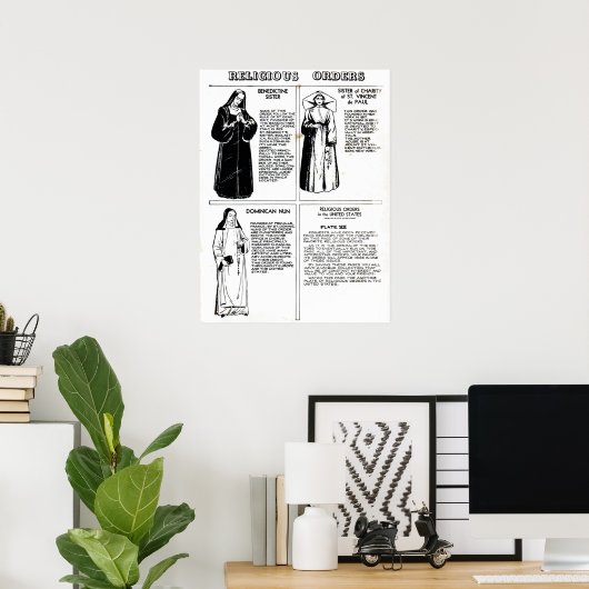 Benediktinische Nonnen Poster (Heimbüro)
