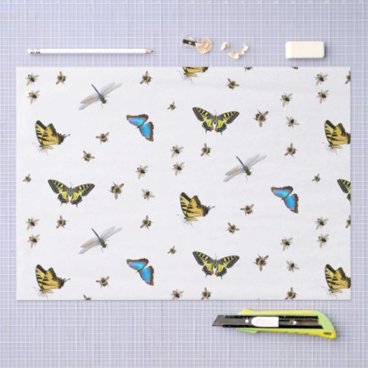 Beneficial Garden Insects Pattern Seidenpapier (Handwerk)