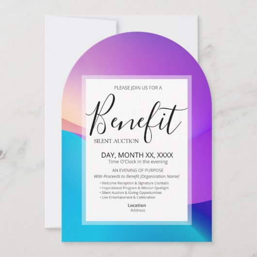 Benefit Invitation Template Einladung (Vorderseite)