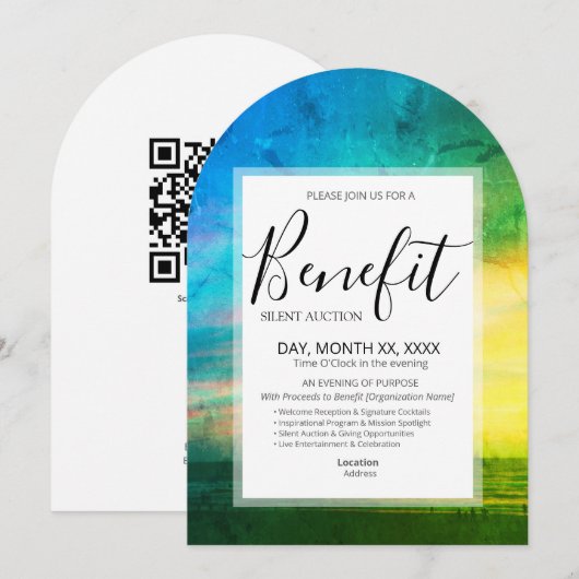 Benefit Invitation Template Einladung (Vorne/Hinten)