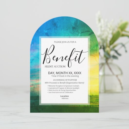 Benefit Invitation Template Einladung (Stehend Vorderseite)