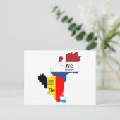 Benelux-Karte Postkarte (Stehend Vorderseite)