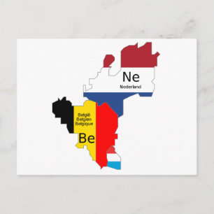 Benelux-Karte Postkarte