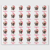 Benennen Sie Boxer in einem Weihnachtsmannmütze-Wr Geschenkpapier (Flach)
