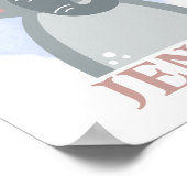 Benennen Sie Christliches Niedliches Baby Elephant Poster (Ecke)