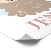 Benennen Sie Christliches Niedliches Babywaschange Poster (Ecke)