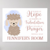 Benennen Sie Christliches Niedliches Babywaschange Poster (Vorne)