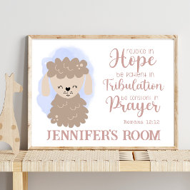 Benennen Sie Christliches Niedliches Babywaschange Poster