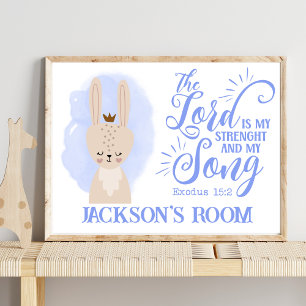 Benennen Sie Christliches Niedliches KaninchenBiok Poster