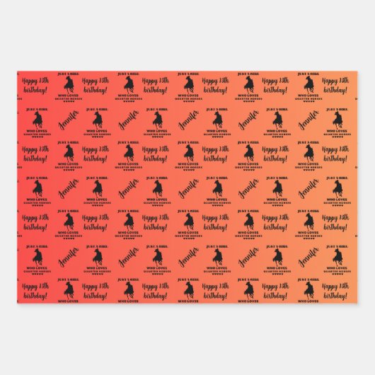 Benennen Sie das Alter nur ein Mädchen, das Lieben Geschenkpapier Set (Vorderseite 3)