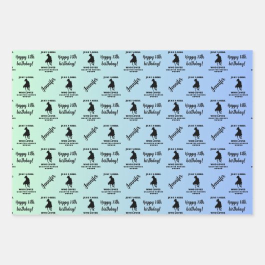 Benennen Sie das Alter nur ein Mädchen, das Lieben Geschenkpapier Set (Vorderseite 2)