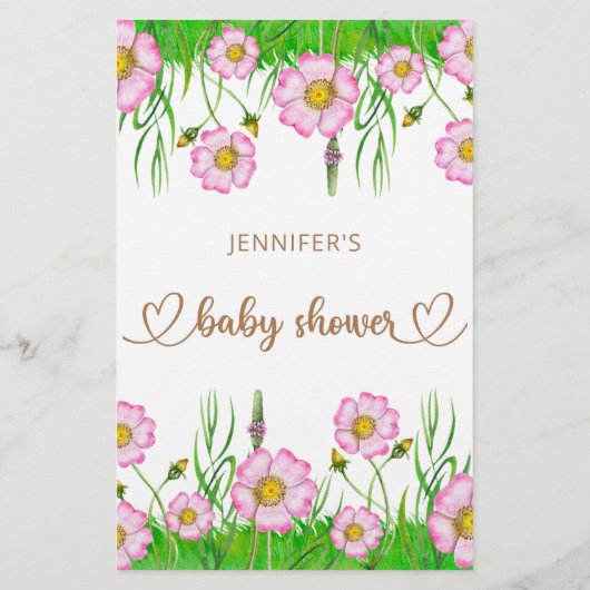 Benennen Sie das Baby Dusche Spiel (Rückseite)