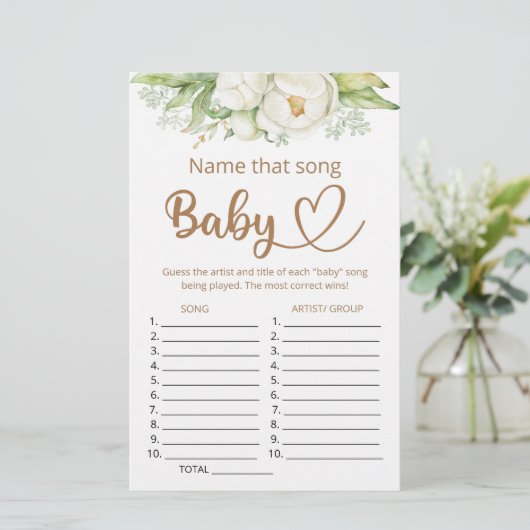 Benennen Sie das Baby Dusche Spiel (Stehend Vorderseite)