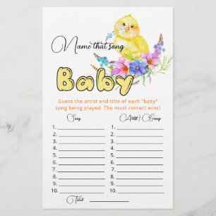 Benennen Sie das Baby Dusche Spiel