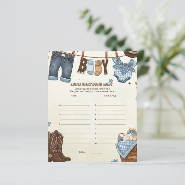 Benennen Sie das Baby Dusche Spiel (Stehend Vorderseite)