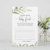 Benennen Sie das Baby Food Baby Dusche Spiel grüne (Stehend Vorderseite)