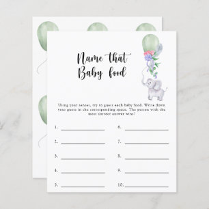 Benennen Sie das Baby Food Dusche Spiel