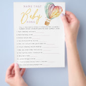 Benennen Sie das Baby Song Dusche Spielblatt Flyer (Hand)