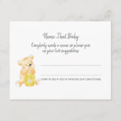 Benennen Sie das Baby Teddy Bear und Biene Begleitkarte (Vorderseite)