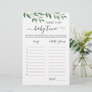 Benennen Sie das Baby Tuning-Spiel Baby Shower Par